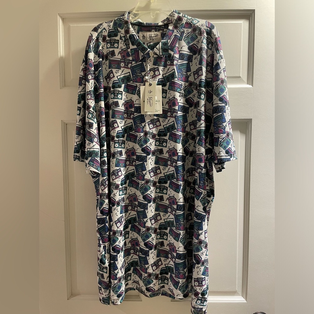 2 for $40 Original Penguin Retro Radio Print Polo